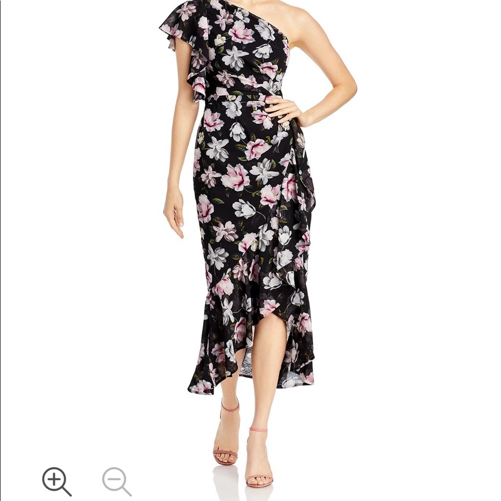 Aqua one shoulder dress
